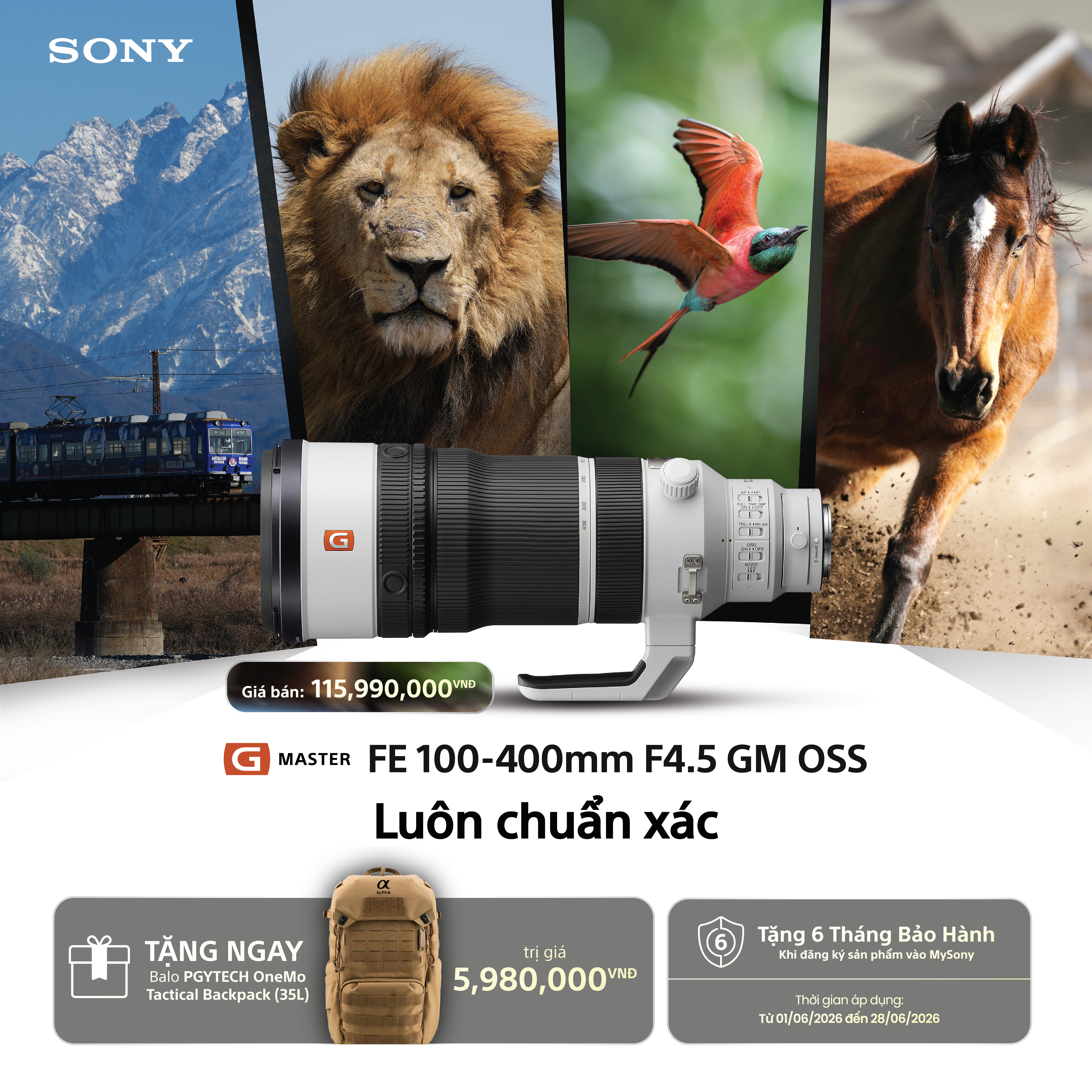 Sony FE 100-400mm f/4.5 GM OSS